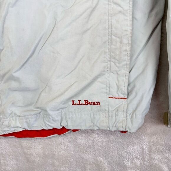 L.L. Bean Jacket Mens Medium Khaki WEATHER CHALLENGER Hidden Hood LW Jacket - Picture 2 of 11